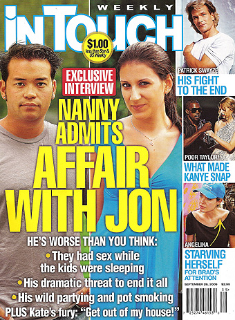 Illustration for article titled This Week In Tabloids: Jon Has Coke-Fueled Threesome; Lindsay Takes Lil' Sis Bar-Hopping
